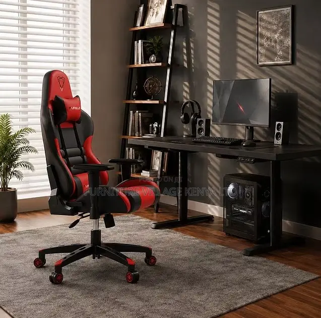 Gaming Chair; Adjustable Modern Unique Reclining Leather Gaming Seat