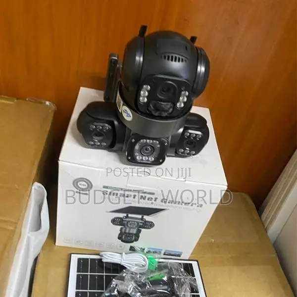 360° Security, Night Vision 4G SIM Triple Lens 4G Solar Camera
