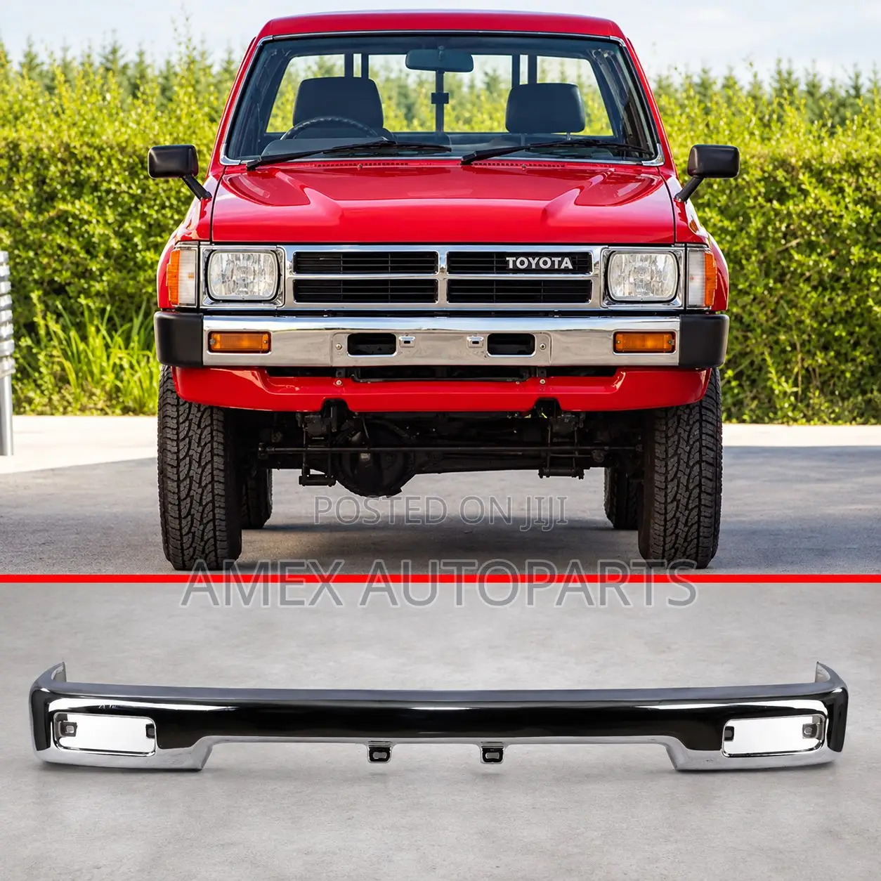 Front Bumper Toyota Hilux Yn55 87 Chrome