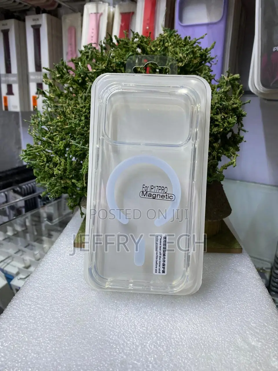 Clear Spigen Ultra Hybrid T MagFit Phone Case for the iPhone 17 Pro,