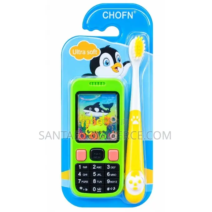 CHOFN Kids Ultra Soft Toothbrush With Mini Phone Water Ring Toss Toy