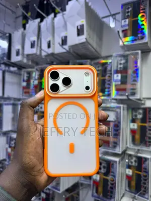 Orange Frosted MagSafe Case With Integrated Camera Lens iPhone 17 PRO