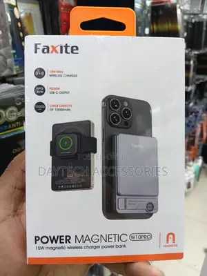Faxite W10 Pro Power Magnetic 10,000mAh Wireless Power Bank