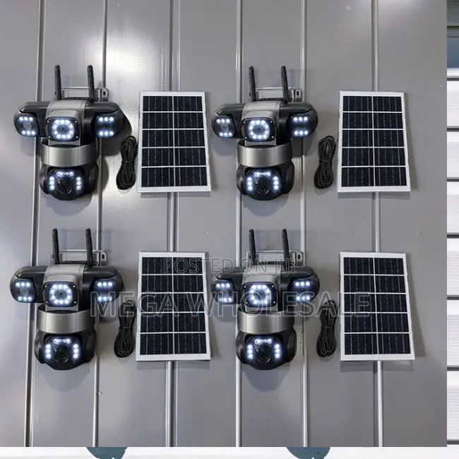 Auto Spotlight 20MP Ultra HD 4G PTZ Triple Lens Solar Cameras