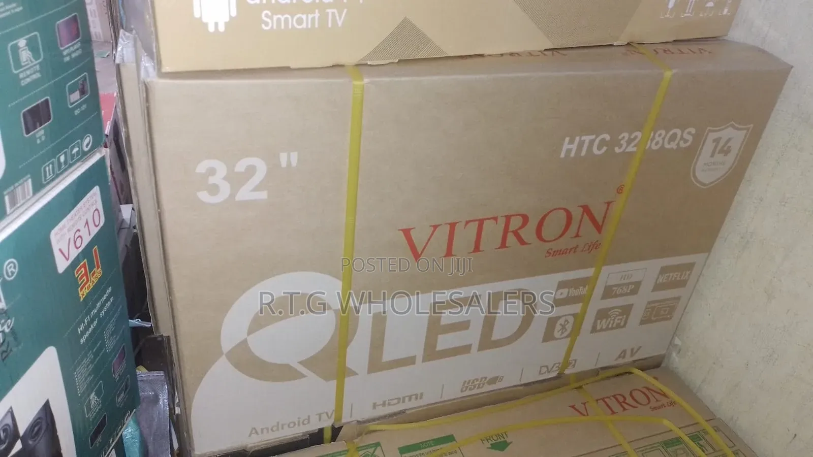 Vitron 32′′ Smart Android TV – HD Frameless Smart TV