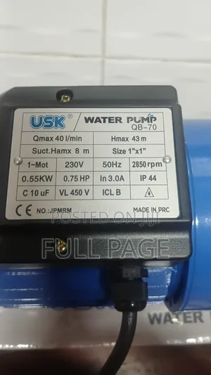 USK 0.75 Booster Water Pump