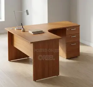 1.4M L-Shaped Study Desk With Drawers Student Study Corner Desk