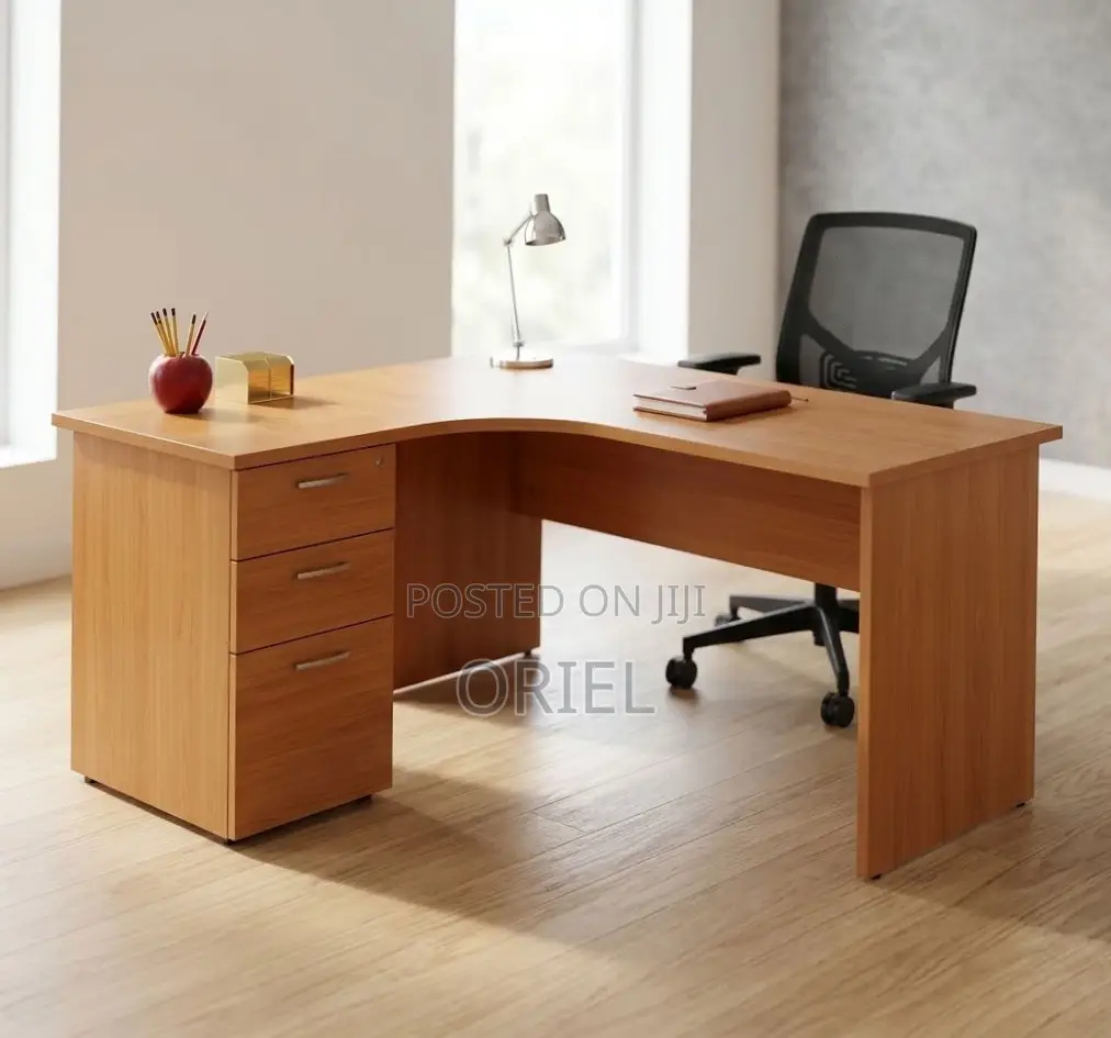 1.4M L-Shaped Study Desk With Drawers Student Study Corner Desk