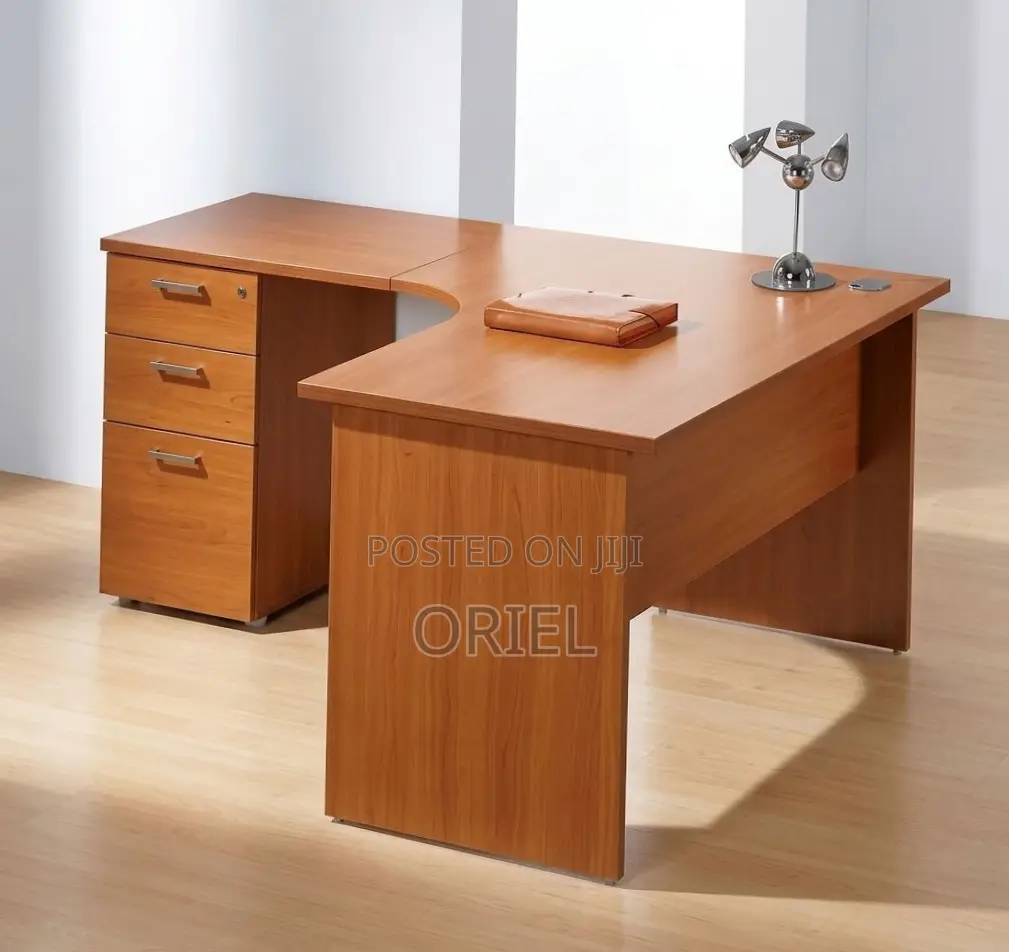 1.4M L-Shaped Study Desk With Drawers Student Study Corner Desk