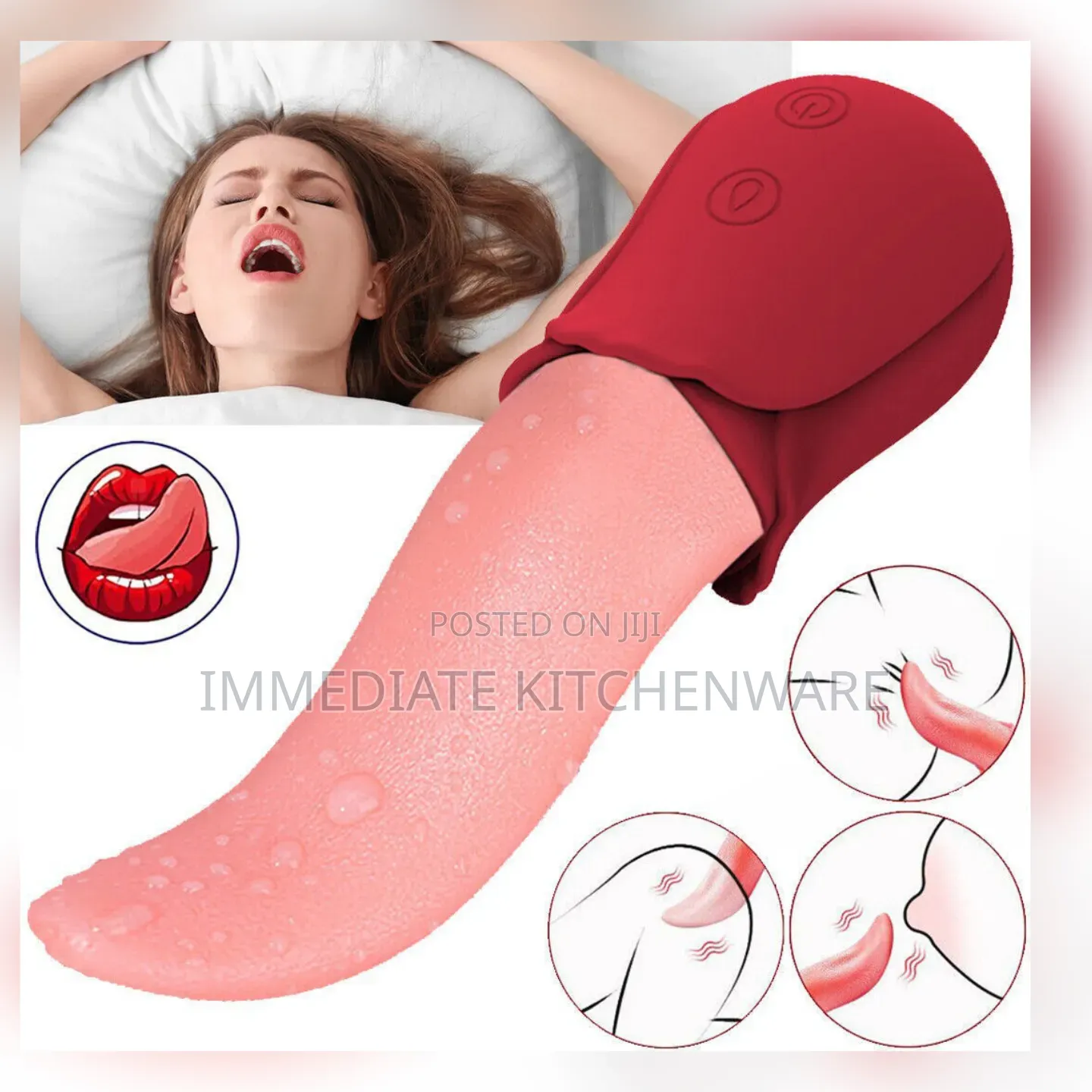 Rechargeable Rose Tongue Vibrator