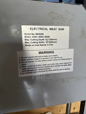 Commercial Electrical Meat Saw / Bone Bandsaw (Model: RDQ250)