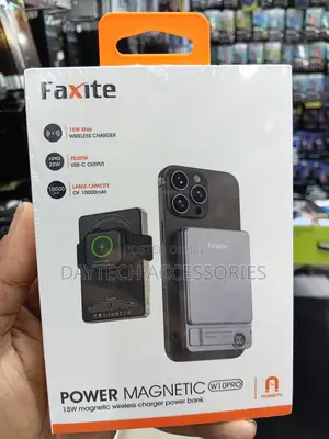 Faxite Magnetic W10PRO 10000mAh Magnetic Wireless Charger Power Bank