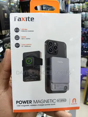 Faxite Magnetic W10PRO 10000mAh Magnetic Wireless Charger Power Bank