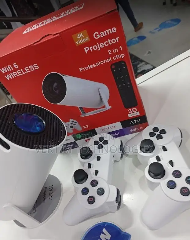 Adjustable HY300 Pro+ 2 in 1 3D Game Gaming WIFI Android Projector