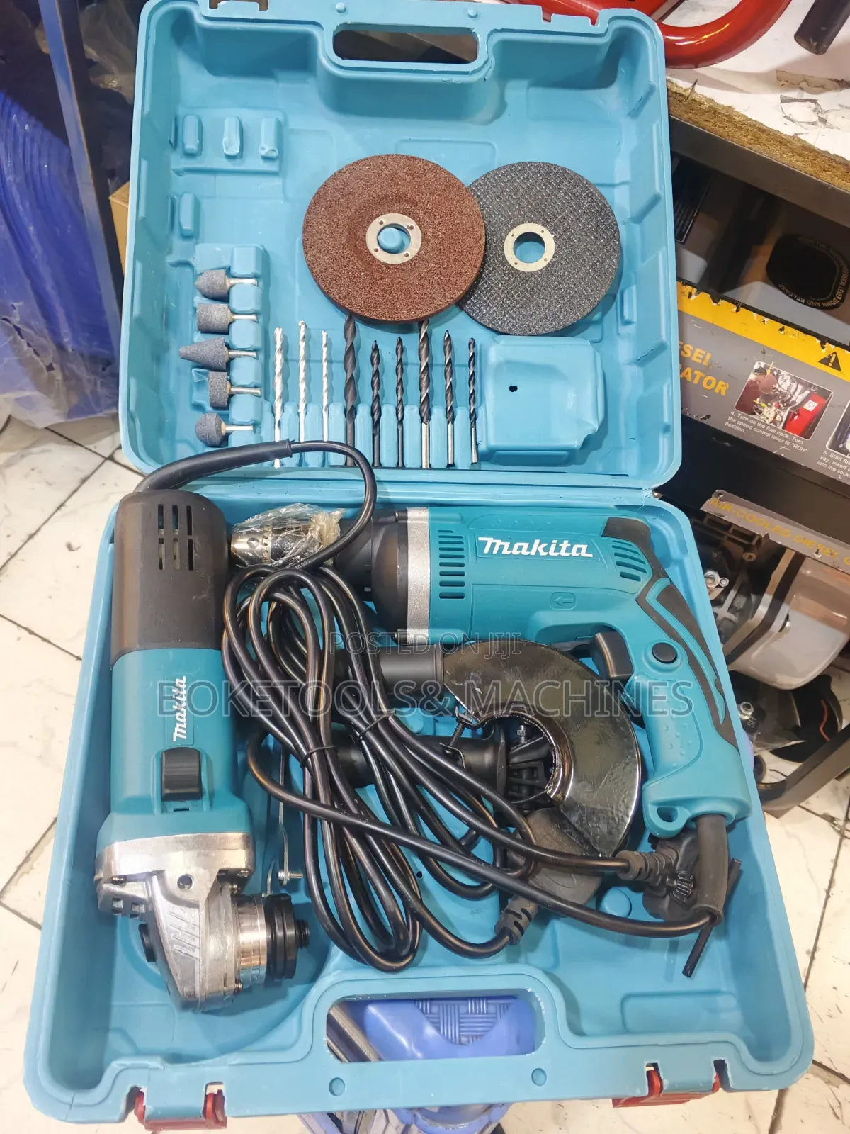 Angle Grinder + Drill Set Combination