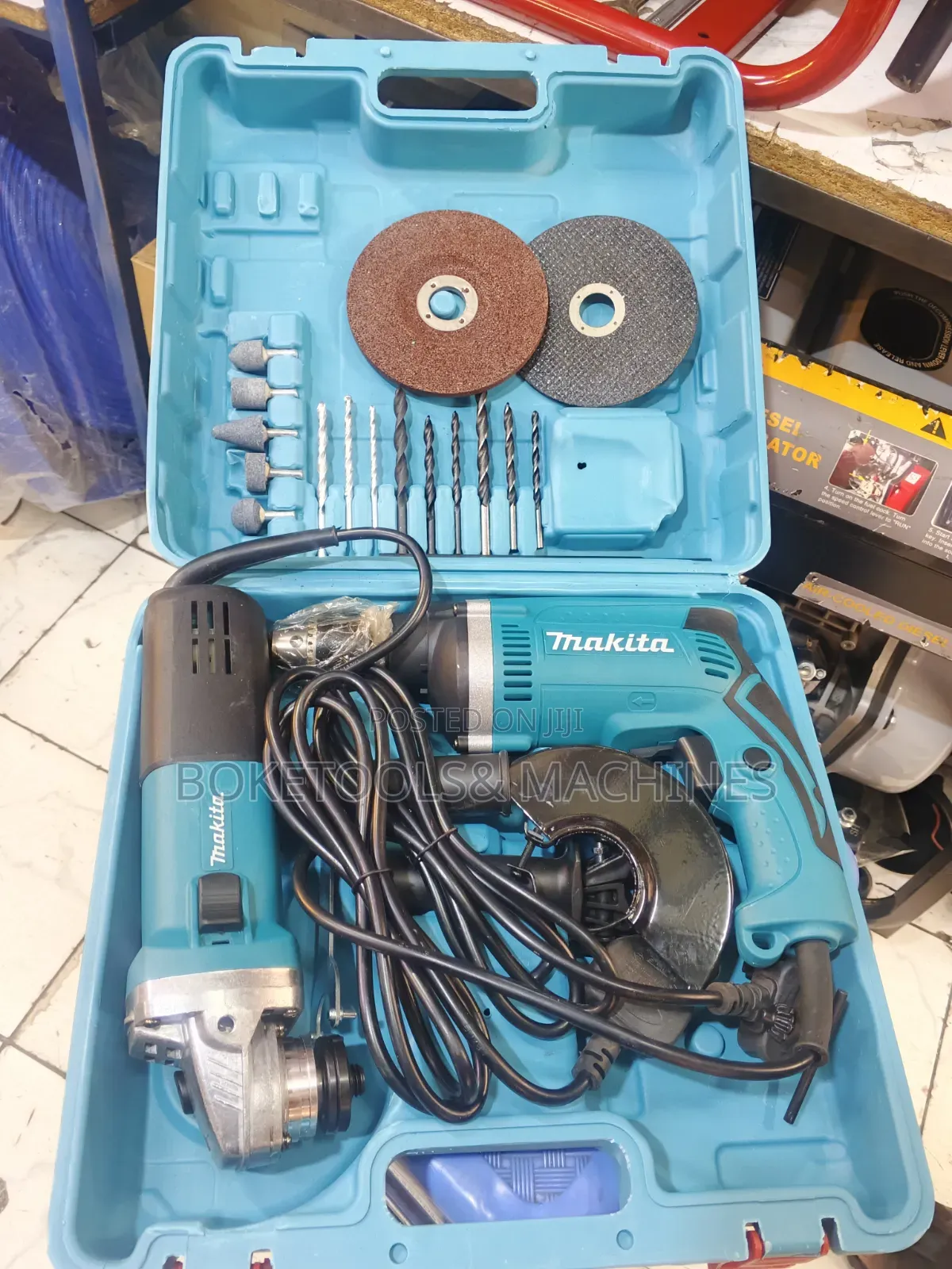 Angle Grinder + Drill Set Combination