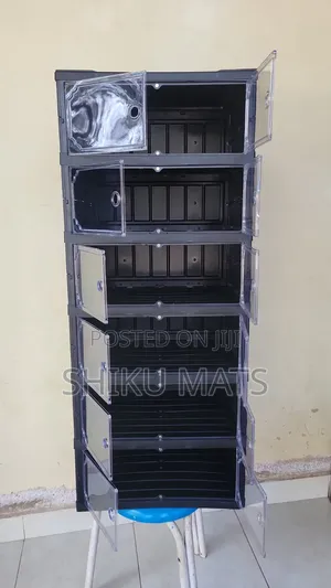6-Tier Shoe Rack Organizer With 12 Compartments and Clear Doors