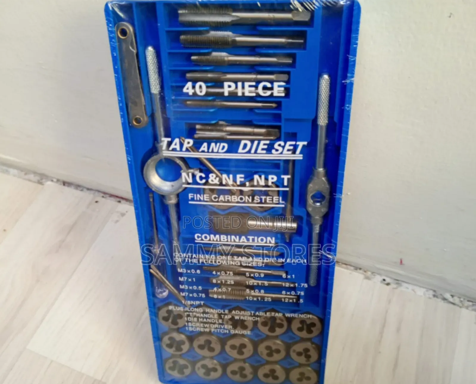 Complete 40PC Tap Die Set With Storage Case