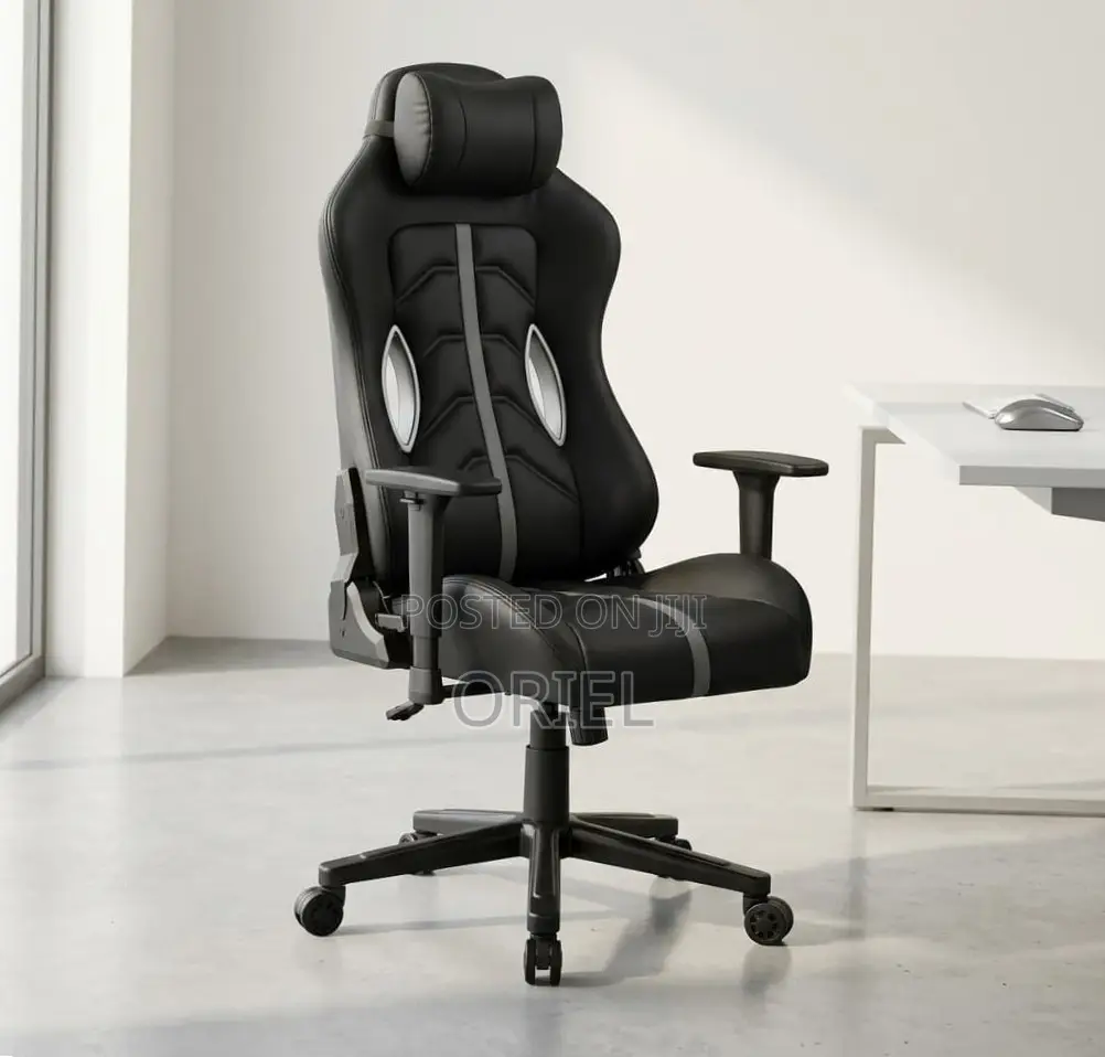 Executive Black Leather Office Gaming Chair : Swivel Gaming Chair