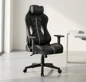 Executive Black Leather Office Gaming Chair : Swivel Gaming Chair