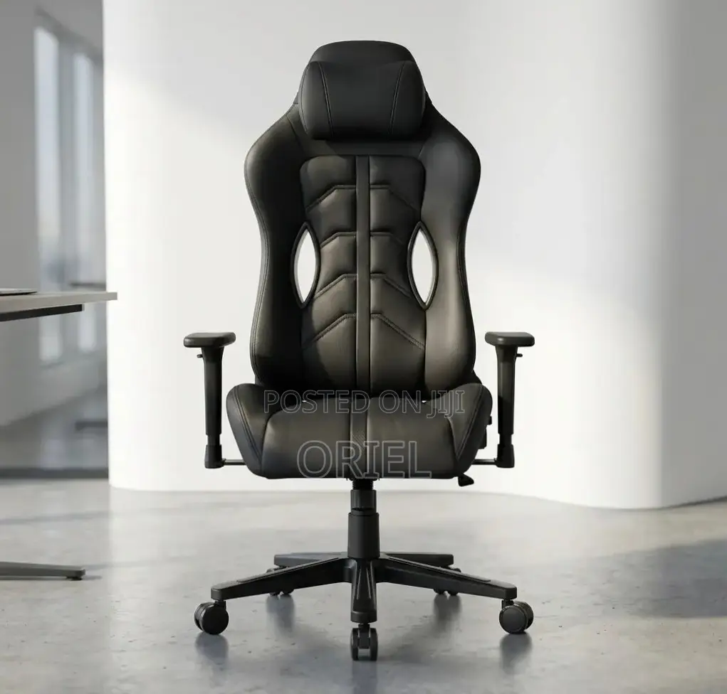 Executive Black Leather Office Gaming Chair : Swivel Gaming Chair