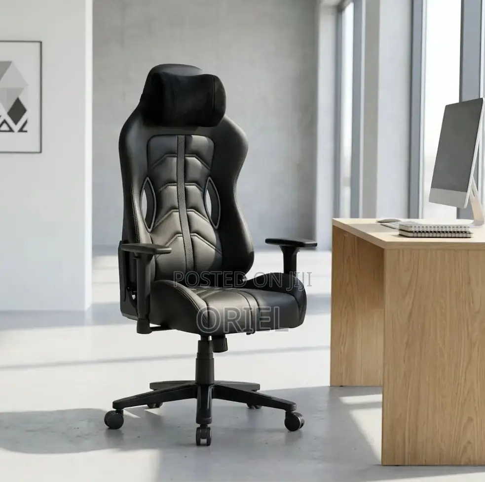 Executive Black Leather Office Gaming Chair : Swivel Gaming Chair