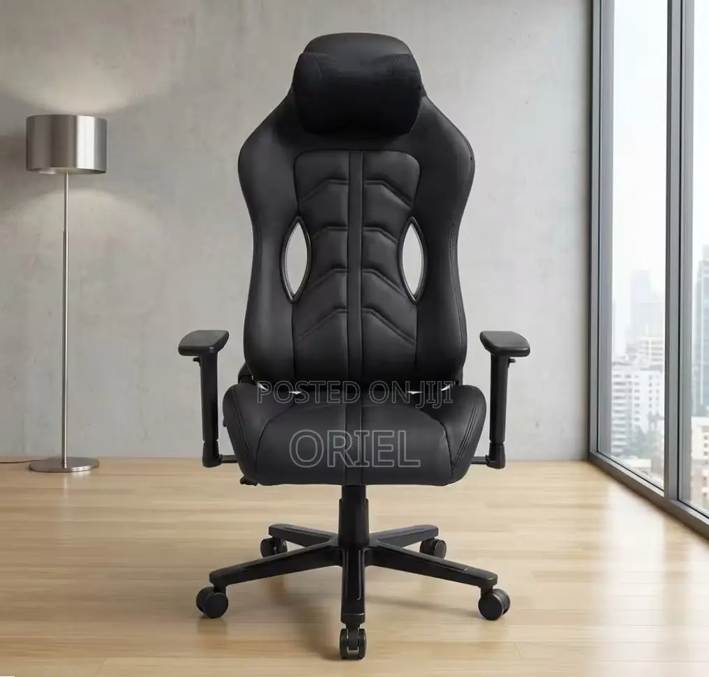Executive Black Leather Office Gaming Chair : Swivel Gaming Chair