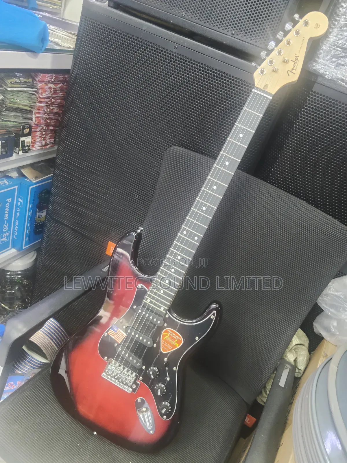 Red Wine Fender Solo Guitar