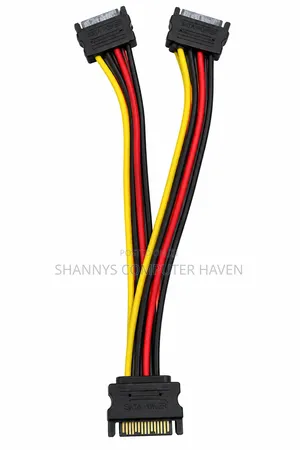 SATA Power Splitter Cable 1 to 2 SATA PowerConnector–HDD/SSD Extension