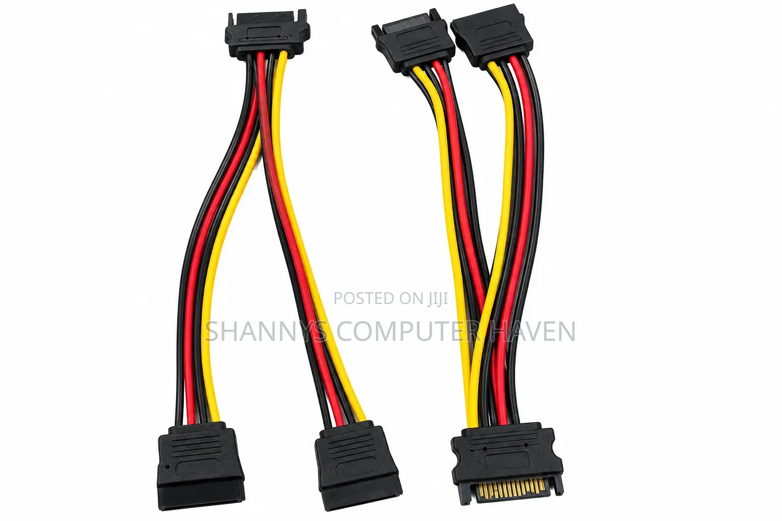 SATA Power Splitter Cable 1 to 2 SATA PowerConnector–HDD/SSD Extension