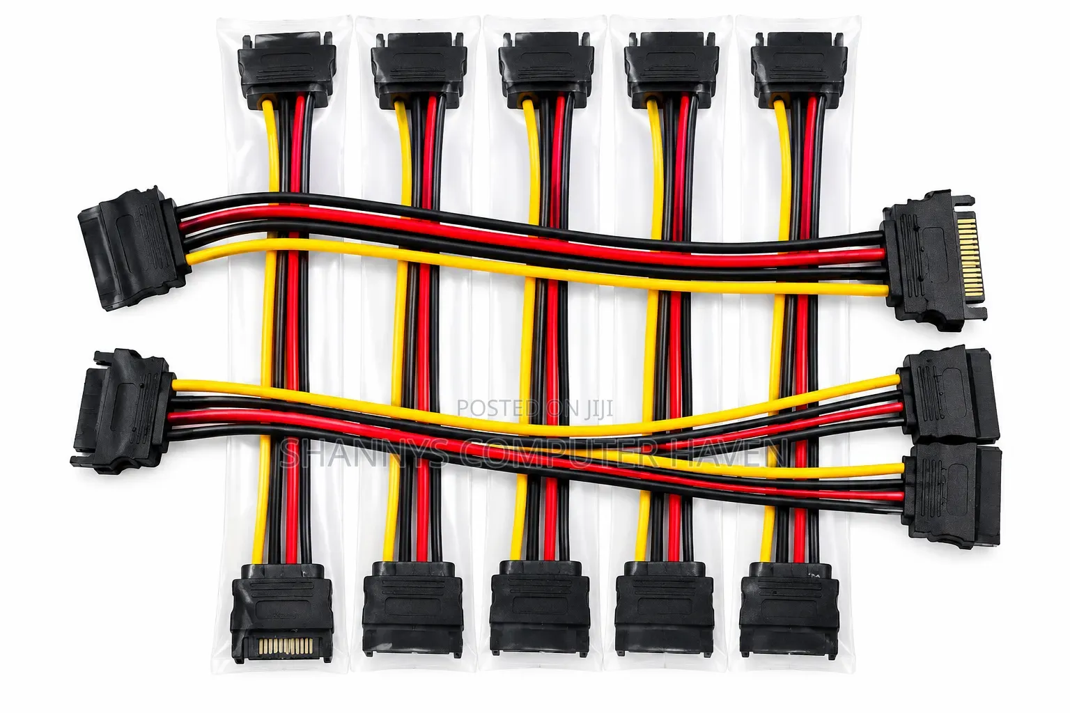 SATA Power Splitter Cable 1 to 2 SATA PowerConnector–HDD/SSD Extension