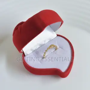 Beautiful Simple Silver Gold Engagement Ring With Box Packaging