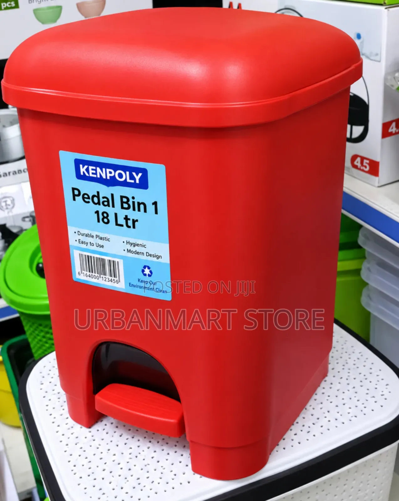 Kenpoly Pedal Bin With Inner Bucket- 18 Litres