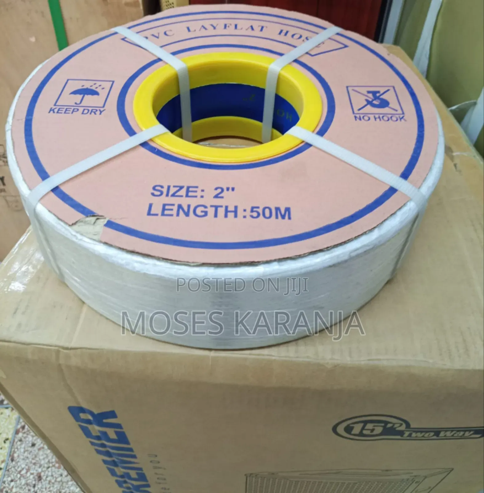 50-Meter PVC Layflat Irrigation & Drainage Hose (2")