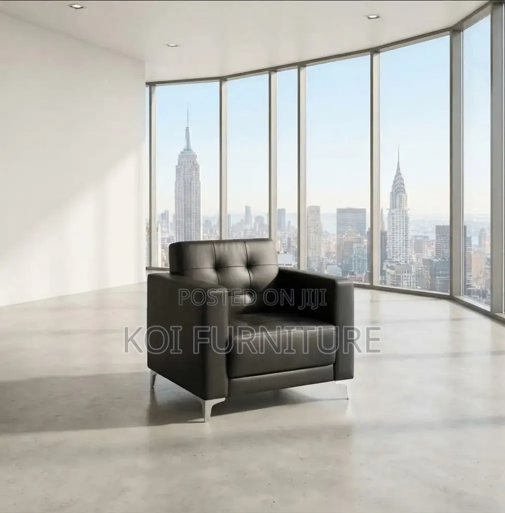 Office Sofa; Executive Single Seater Leather Staff Sofa
