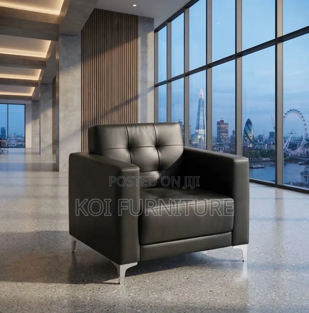 Office Sofa; Executive Single Seater Leather Staff Sofa