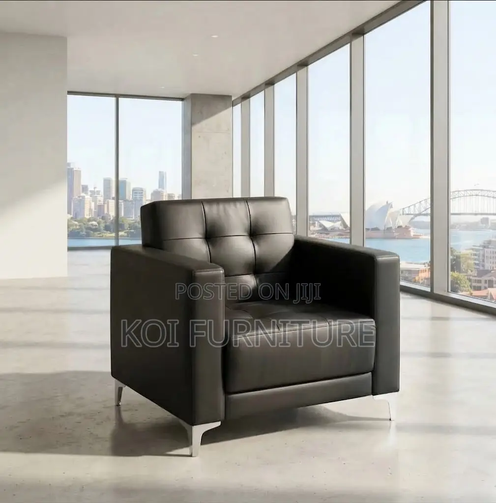 Office Sofa; Executive Single Seater Leather Staff Sofa