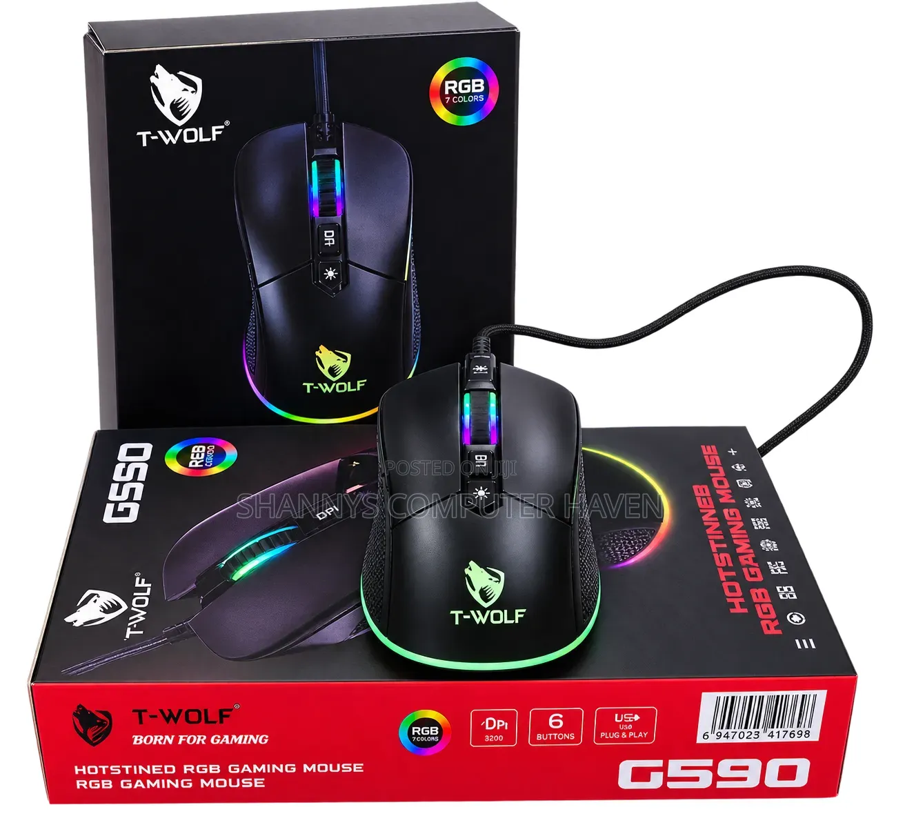 G590 RGB Gaming Mouse – 7200 DPI 13 Lighting Modes!