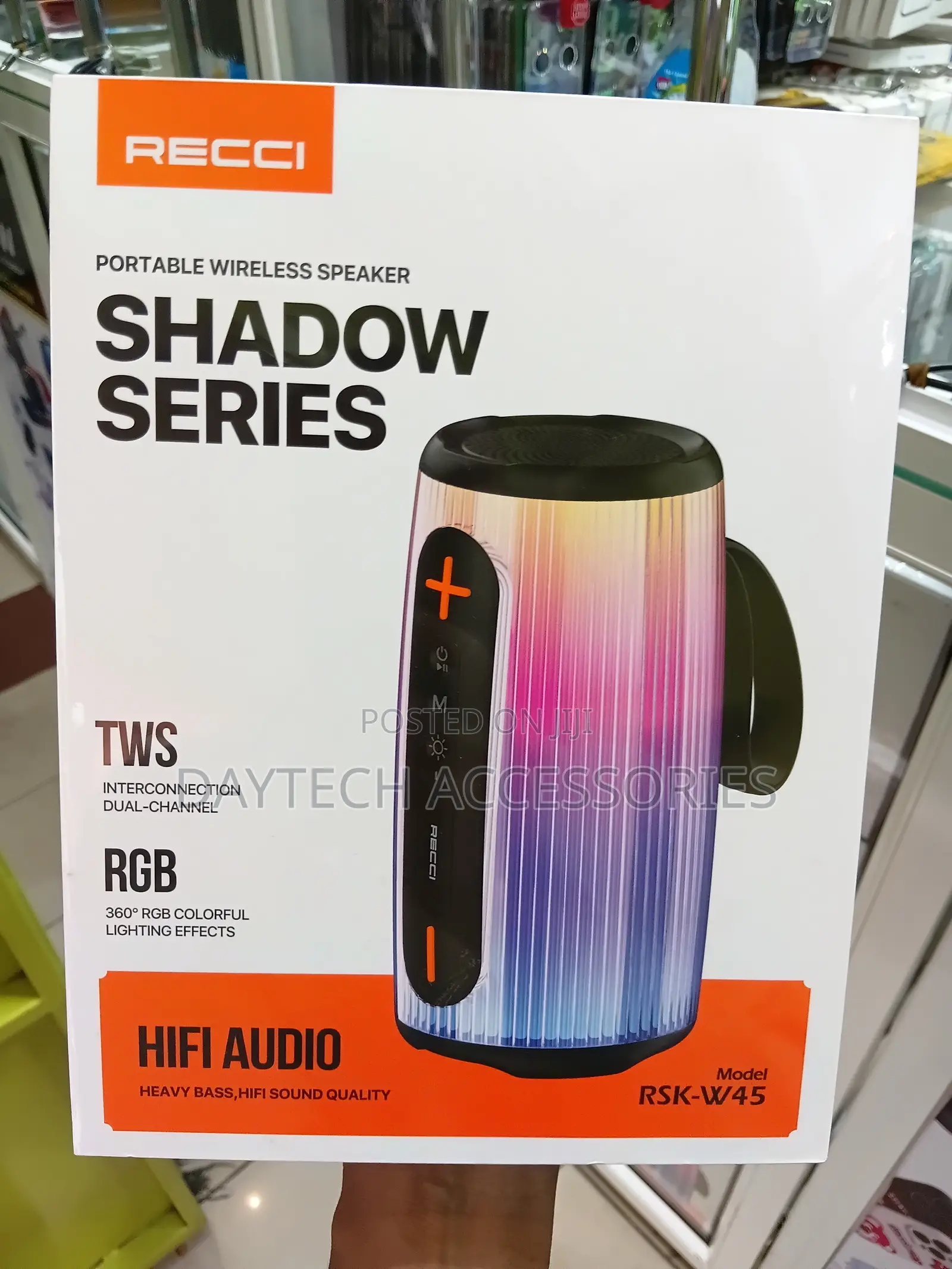 Recci RSK-W45 Shadow Portable Wireless Bluetooth Speaker.