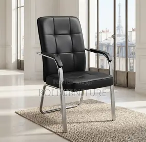 Office Chairs; Visitors Mid Backrest Leather Modern Office Seats