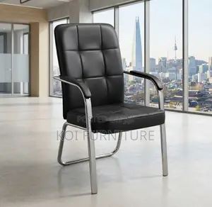 Office Chairs; Visitors Mid Backrest Leather Modern Office Seats