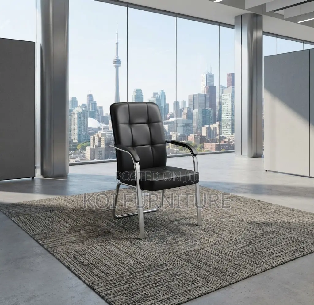 Office Chairs; Visitors Mid Backrest Leather Modern Office Seats