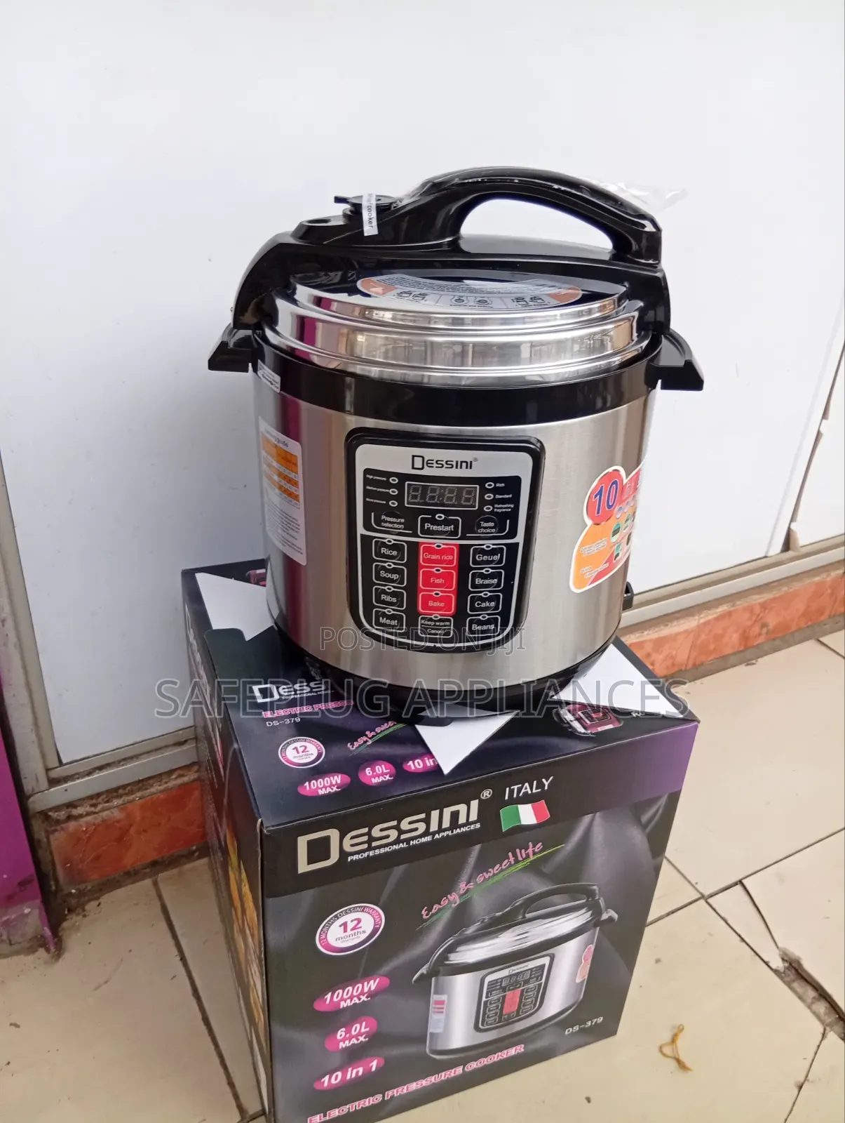Dessini 6L Multi-Function Electric Pressure Cooker – Family Size