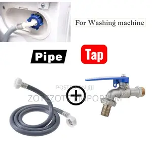 Washing Machine Inlet Hose Pipe With Water Tap Connector Kit