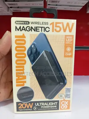Remax CX09 15W Magnetic Wireless Charging Power Bank 10000mAh