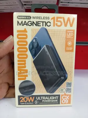 Remax CX09 15W Magnetic Wireless Charging Power Bank 10000mAh
