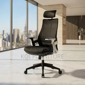 Office Chairs; Executive Fabric High Backrest Ergonomic Lamar Seat