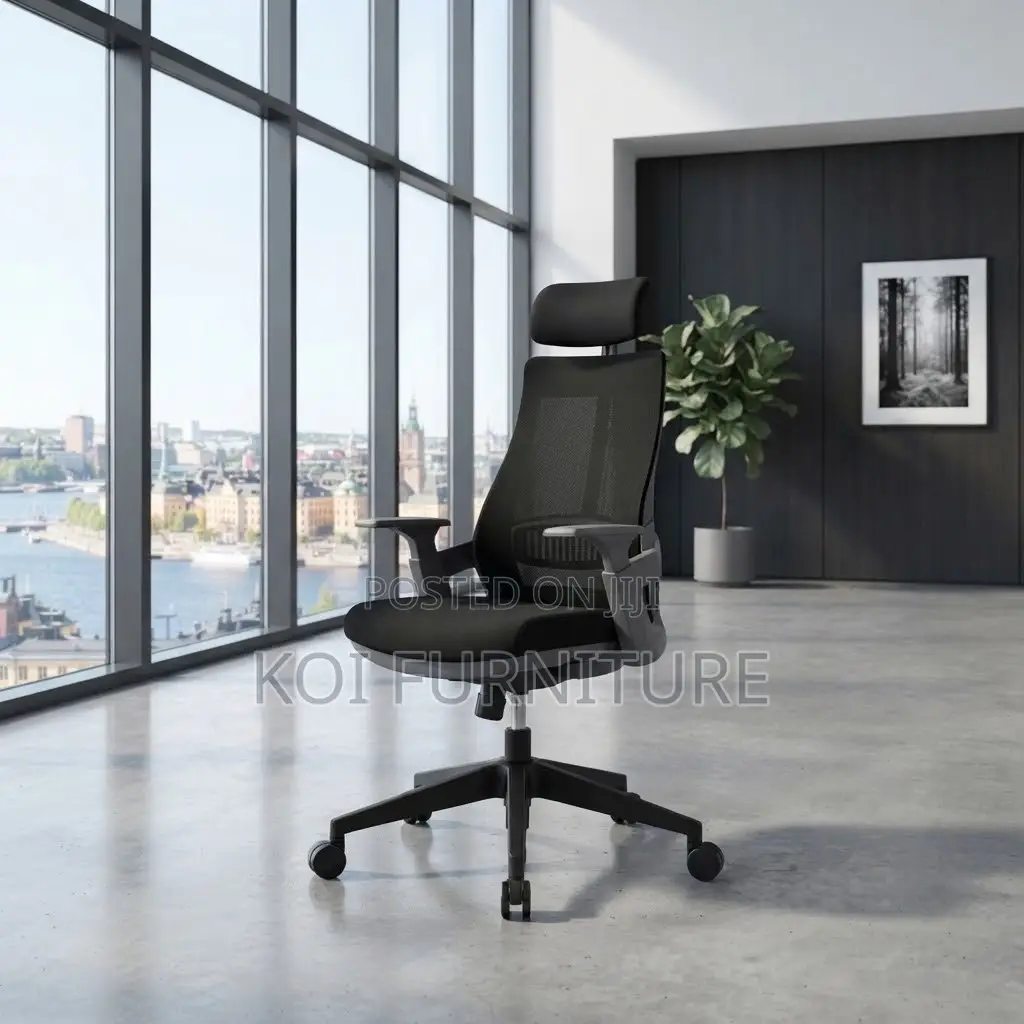 Office Chairs; Executive Fabric High Backrest Ergonomic Lamar Seat