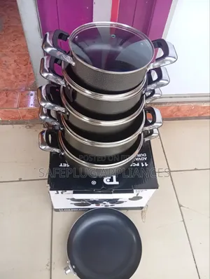JP 11PCS Nonstick Cookware Set – 5 Sufuria + Lids + Free Frying Pan