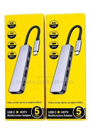 5-in-1 Type-C Hub – HDMI Multiport Adapter!